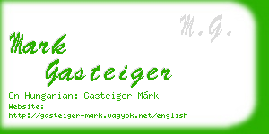 mark gasteiger business card